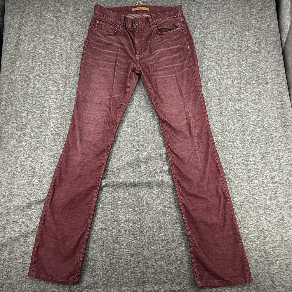 Joes Jeans Mens 31 The Brixton Vintage Reserve Corduroy Pants Burgundy Slim US